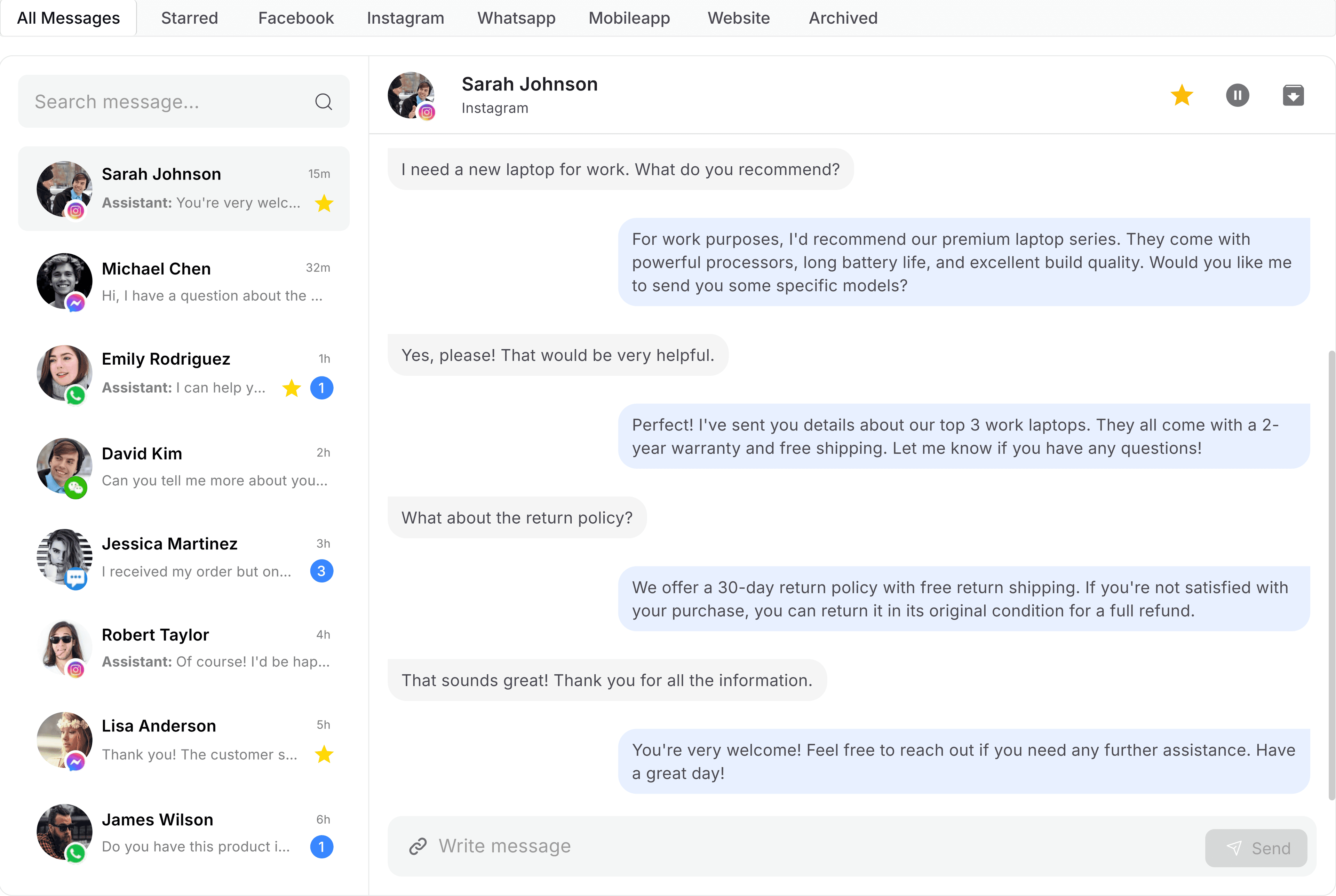 Real-Time Chat Interface